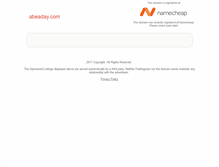 Tablet Screenshot of abeaday.com